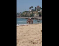 Women in bikini tiktok video at the beach Part 1