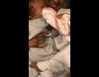 Baby girl copies noises mom makes 