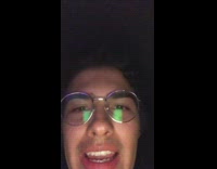 Guy finds something at bottom of juice carton