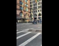 Woman in Coatlicue costume hailing cab