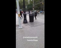 People dance choreography face mask trash can