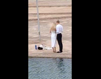 Collab IITW - Couple white outfit poses by the lake 