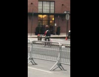 Black red jacket guy bicycle basketball street