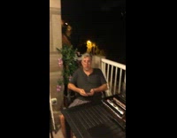 Dad opens mouth song plays balcony guy
