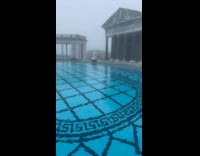 Woman tours Hearst Castle 