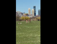 Woman workout public park video shoot part 2