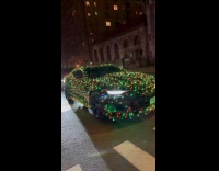 Collab winy - Customized car wrapped around with Christmas lights