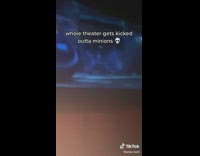 People kicked out of minions theater