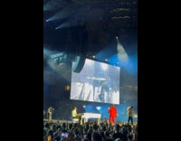 [concert] Mr MET falls off stage on Lumineers concert