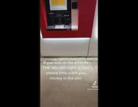 Girl finds money in atm takes it 