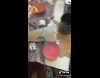 Paint supplies knock over cup