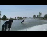 Black sleeveless wetsuit guy falls off fail