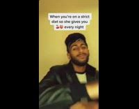 Black jacket guy dances strict diet cherry