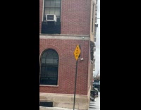 Collab WINY - Street Sign Wobbles as Heavy Wind Blows