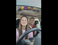 Two Teens Does Emoji Challenge in Car
