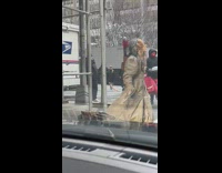 Person in costume with bow and arrows