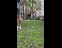 Couple dances partner dance at park 