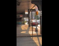 Person ride hoverboard scooter carry mattress street