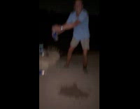 Water bottle filled with butane to launch