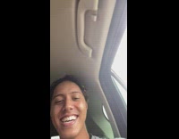 Alpaca scratch nose on car window teeth