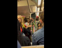 Collab WINY - Man wears crazy outfit on subway train