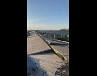View from pier in NYC with water all around 