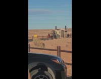 Group dance desert valley brown restroom fence