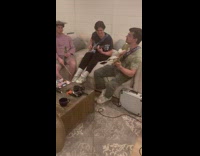 Guy does handshake for band song beat 