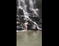 Waterfall photoshoot three girls 