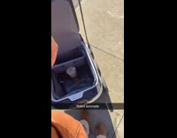 Food delivery robot plays music when opened 