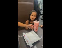 Collab BitchMP - Little girl is told to look happier shaking drink 