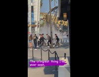 Five men group dance video shoot universal studios