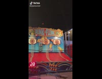 Guy airballs and misses all basketball shots at fair 