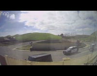 Jeep crash into concrete wall police chase