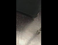 Woman picks nose rolls boogers into ball on subway train