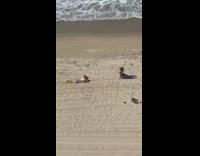 Girl sleeveless jumpsuit cobra stretch yoga beach