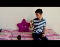 Man stripes shirt video edit magic Rubiks Cube Part 2