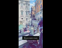 Posing at Piazza di Trevi