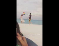 girl white dress colorful balloons