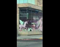 Girl dances alone in store 