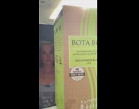 Girl opens fridge box wine flip switch