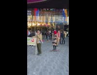 Skateboarding Woman Sprays Anti-Vaxxer with Sanitizer