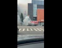 Collab WINY - Smoke come out from truck on street