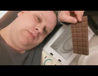 Guy burns chocolate bar in microwave 