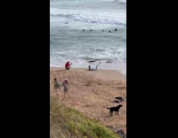Woman in mermaid costume lay down and moves its tail