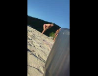 Two women bikini hat titkok dance beach