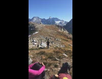 Woman gray top handstand rock mountain pictorial