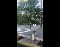 Man formal attire pedestrian lane photo shoot