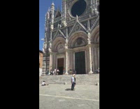 Two women split surprise pose cathedral pictorial