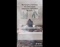 Girl casts spell on homework notes textbook 